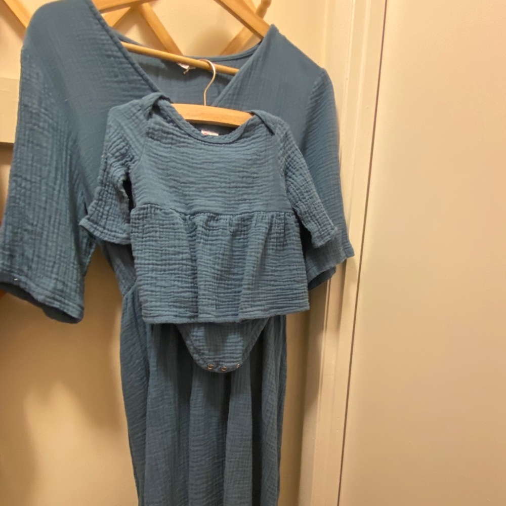 Pat Pat Blue Mommy n Me dress